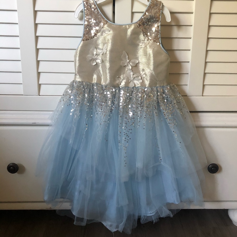 Monsoon blue sparkly dresses